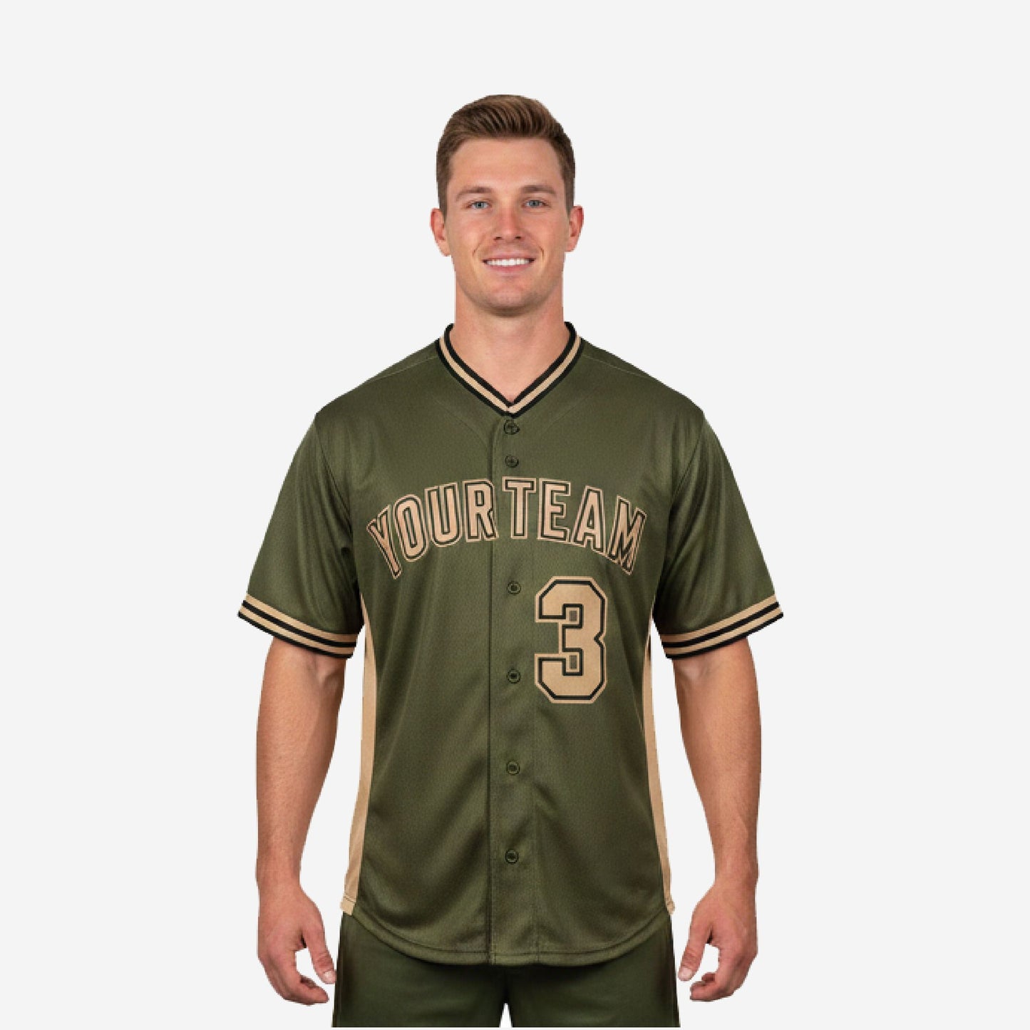 Custom Baseball Team Jersey - Full Button Baseball Jersey Custom Name & Number