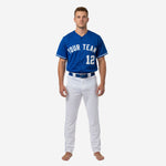 Custom Baseball Team Uniform in Blue - Jersey & Pants Custom Name Number Set