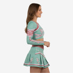 Custom Cheerleading Uniform Sets - Long Sleeve Shell & Pleated Skirt