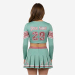 Custom Cheerleading Uniform Sets - Long Sleeve Shell & Pleated Skirt