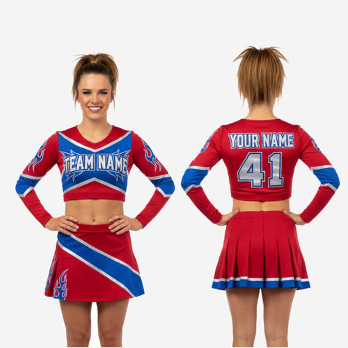 Custom Cheerleading Uniform Set with Name and Number