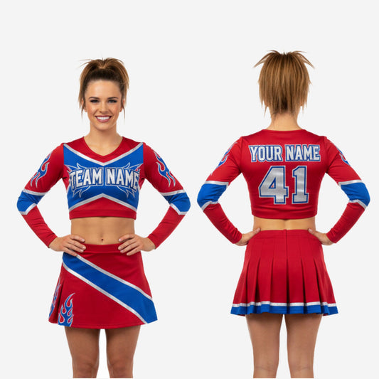 Custom Cheerleading Uniform Set with Name and Number