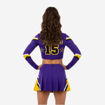 Custom Competition Cheerleading Uniforms - Long Sleeve Top & Skirt Set with Team Name