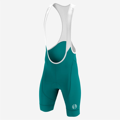 Cycling Bib Shorts in Pine Green for Men - Breathable & Durable