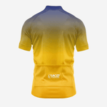 Yellow and Blue Men's Short Sleeve Cycling Jersey - K2 Sportswear | Custom Sports Uniforms & Apparels - K2 Sportswear