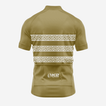 Dark Tan Greek Style Short Sleeve Cycling Jersey for Men - K2 Sportswear | Custom Sports Uniforms & Apparels - K2 Sportswear