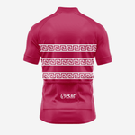 Dark Pink Short Sleeve Greek Style Cycling Jersey for Men - K2 Sportswear | Custom Sports Uniforms & Apparels - K2 Sportswear