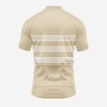 Khaki Short Sleeve Greek Style Cycling Jersey for Men - K2 Sportswear | Custom Sports Uniforms & Apparels - K2 Sportswear