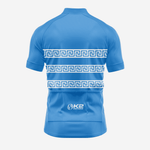 Men's Short Sleeve Steel Blue Greek Style Cycling Jersey - K2 Sportswear | Custom Sports Uniforms & Apparels - K2 Sportswear