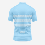 Sky Blue Short Sleeve Greek Style Cycling Jersey for Men - K2 Sportswear | Custom Sports Uniforms & Apparels - K2 Sportswear