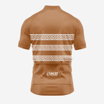 Pale Brown Short Sleeve Men's Cycling Jersey - Greek Style - K2 Sportswear | Custom Sports Uniforms & Apparels - K2 Sportswear