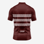 Deep Coffee Greek Style Short Sleeve Cycling Jersey for Men - K2 Sportswear | Custom Sports Uniforms & Apparels - K2 Sportswear