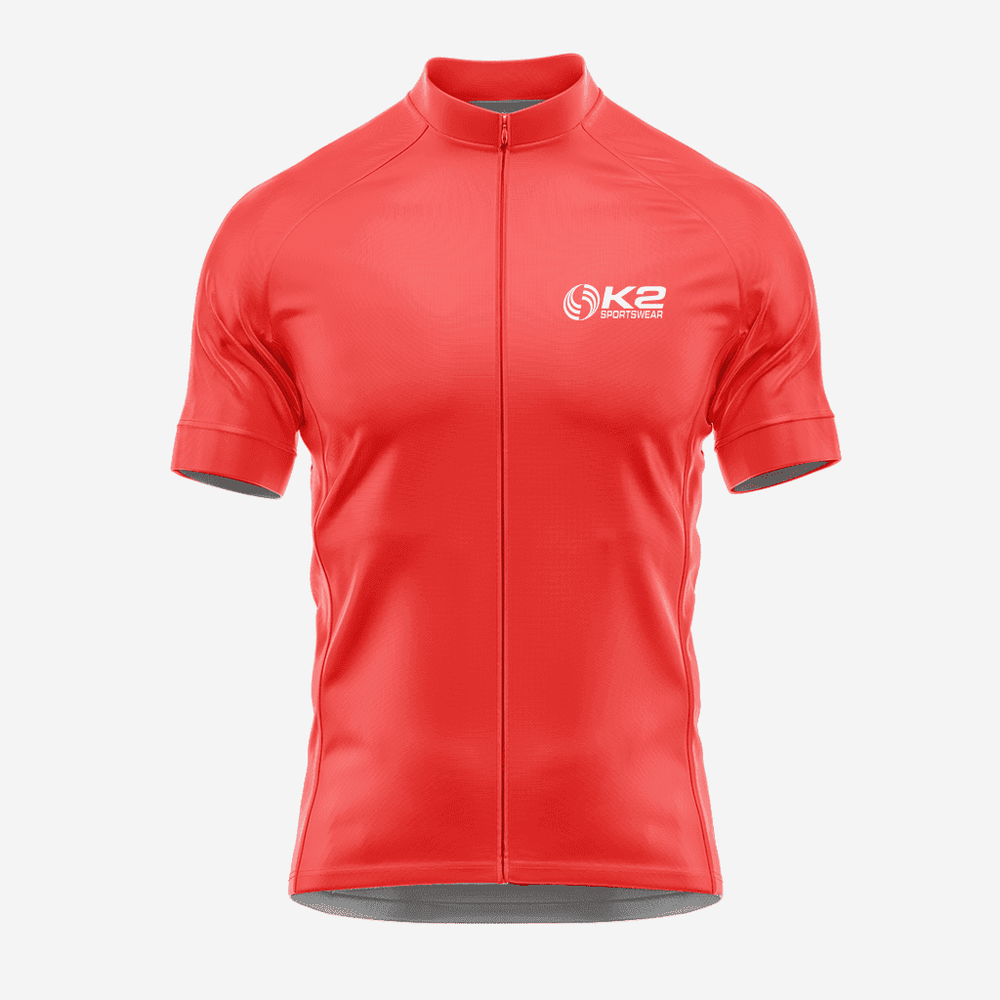 Herren Radtrikot Kurzarm in Kadmiumrot – Perfekte Passform