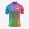 Men's Short Sleeve Cycling Jersey in Multi Color Gradient