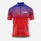 Red and Blue Men's Short Sleeve Cycling Jersey