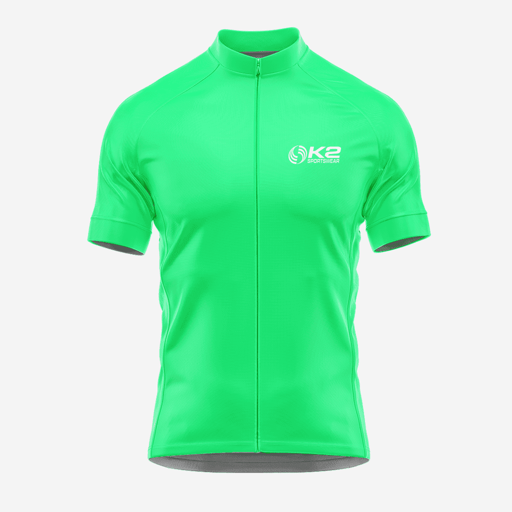 Frühlingsgrün Maßgeschneidertes Kurzarm-Radtrikot für Herren