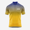 Yellow and Blue Men's Short Sleeve Cycling Jersey