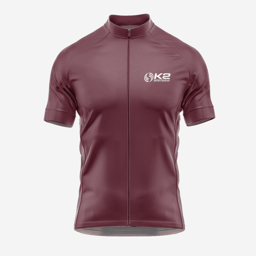 Custom Deep Coffee Short Sleeve Cycling Jersey for Men - K2 Sportswear | Custom Sports Uniforms & Apparels - K2 Sportswear