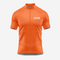 Carrot Orange Short Sleeve Cycling Jersey for Men - Pro Fit