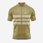 Dark Tan Greek Style Short Sleeve Cycling Jersey for Men - K2 Sportswear | Custom Sports Uniforms & Apparels - K2 Sportswear
