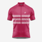 Dark Pink Short Sleeve Greek Style Cycling Jersey for Men