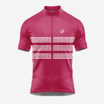 Dark Pink Short Sleeve Greek Style Cycling Jersey for Men - K2 Sportswear | Custom Sports Uniforms & Apparels - K2 Sportswear