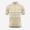 Khaki Short Sleeve Greek Style Cycling Jersey for Men