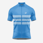 Men's Short Sleeve Steel Blue Greek Style Cycling Jersey - K2 Sportswear | Custom Sports Uniforms & Apparels - K2 Sportswear