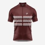 Deep Coffee Greek Style Short Sleeve Cycling Jersey for Men - K2 Sportswear | Custom Sports Uniforms & Apparels - K2 Sportswear
