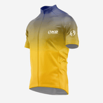 Yellow and Blue Men's Short Sleeve Cycling Jersey - K2 Sportswear | Custom Sports Uniforms & Apparels - K2 Sportswear
