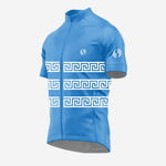 Men's Short Sleeve Steel Blue Greek Style Cycling Jersey - K2 Sportswear | Custom Sports Uniforms & Apparels - K2 Sportswear