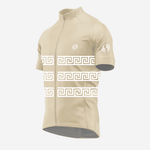 Khaki Short Sleeve Greek Style Cycling Jersey for Men - K2 Sportswear | Custom Sports Uniforms & Apparels - K2 Sportswear