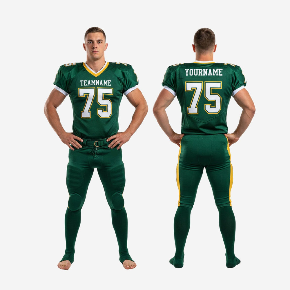 Custom American Football Uniform Packages - Green Team Sets