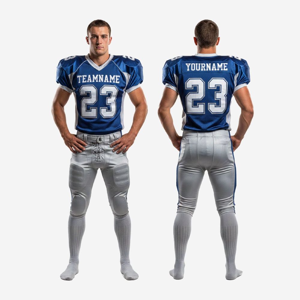 Blue and Gold Football Uniforms | Custom 2-Piece Team Set