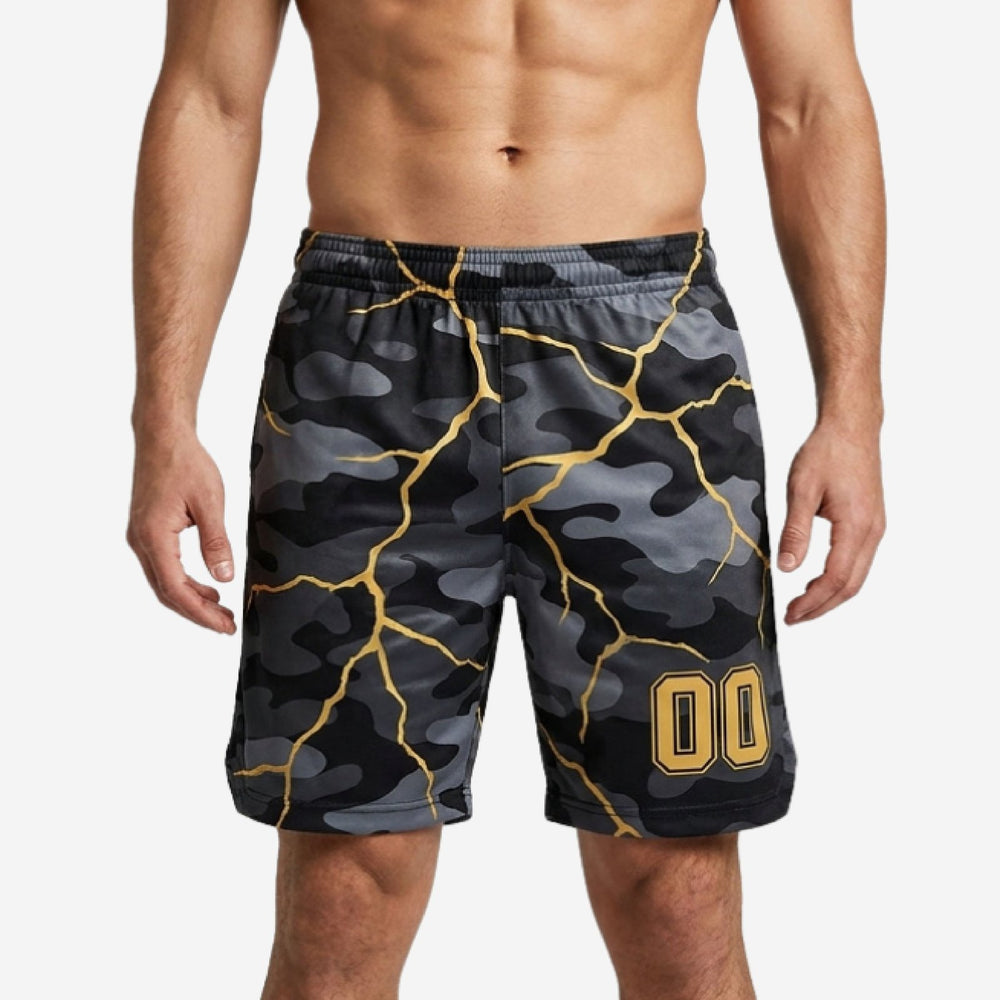 Custom Black and Gold Basketball Shorts - Made to Order