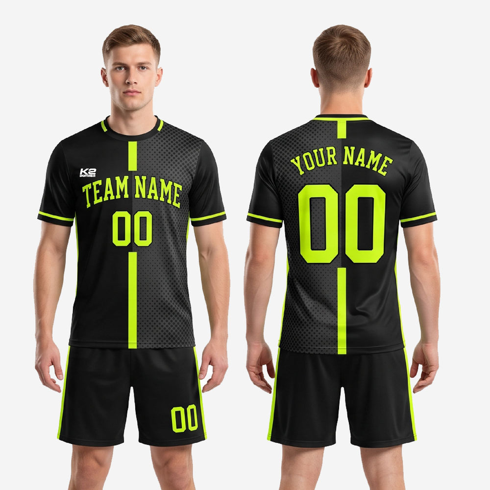 Black & Neon Green Soccer Uniform | Top Soccer Uniforms Custom Kit