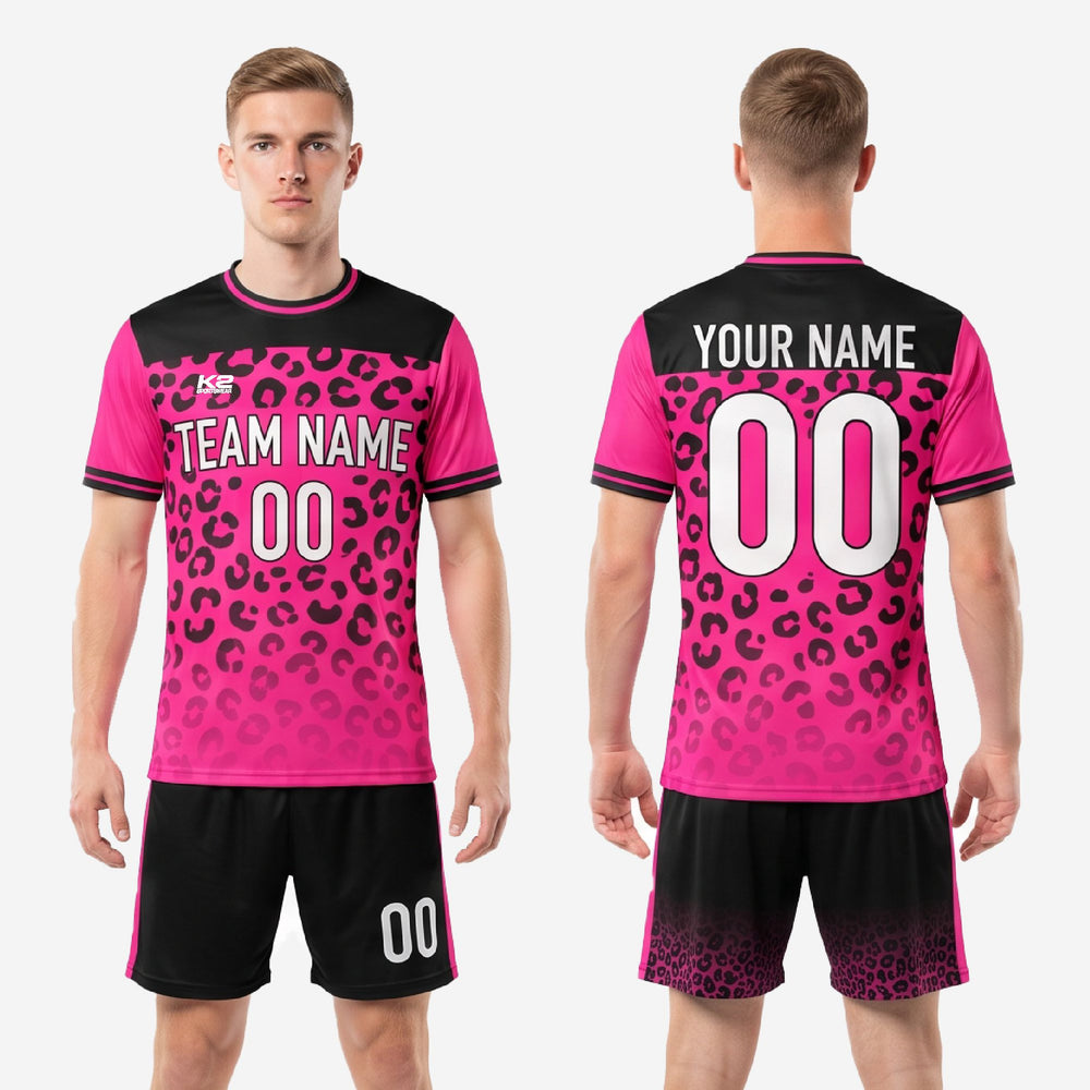 Top Soccer Uniforms | Hot Pink & Black Leopard Print Kit