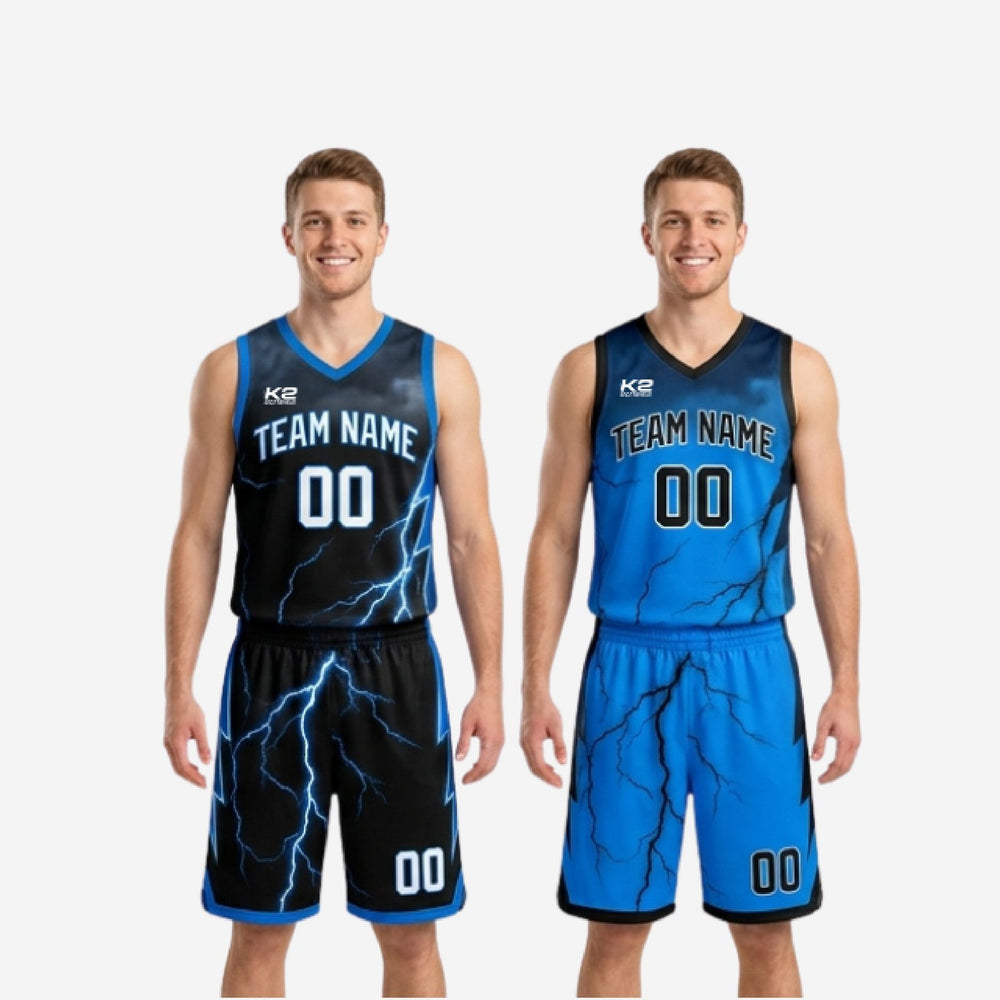 Custom Blue Reversible Basketball Uniforms | 2-Piece Team Set