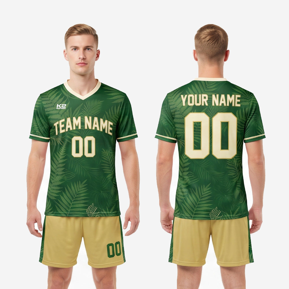 Bold Forest Green Custom Soccer Uniform Kits for Teams