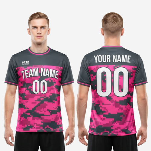 Bold Pink Custom Printed Soccer Jerseys Men's Team Kit