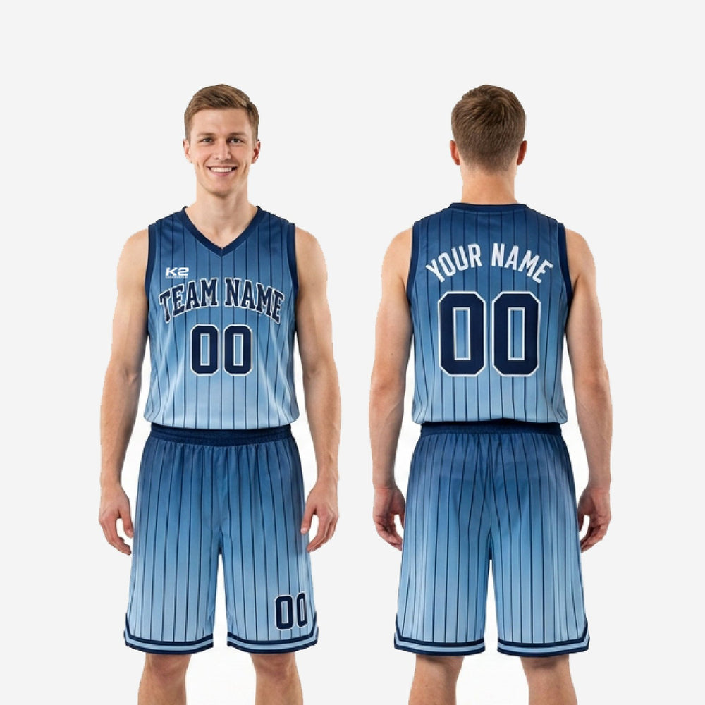 Custom Carolina Blue Basketball Uniforms - Names and Numbers