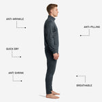 Grey soccer tracksuit tapered pants with player number on left thigh and elastic waistband detail
