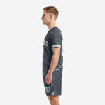 Sublimated marble soccer uniform right side view, custom team kit by K2 Sportswear