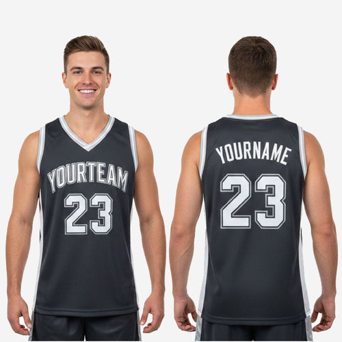 Custom Black and White Sublimation Jersey - Sleeveless Game