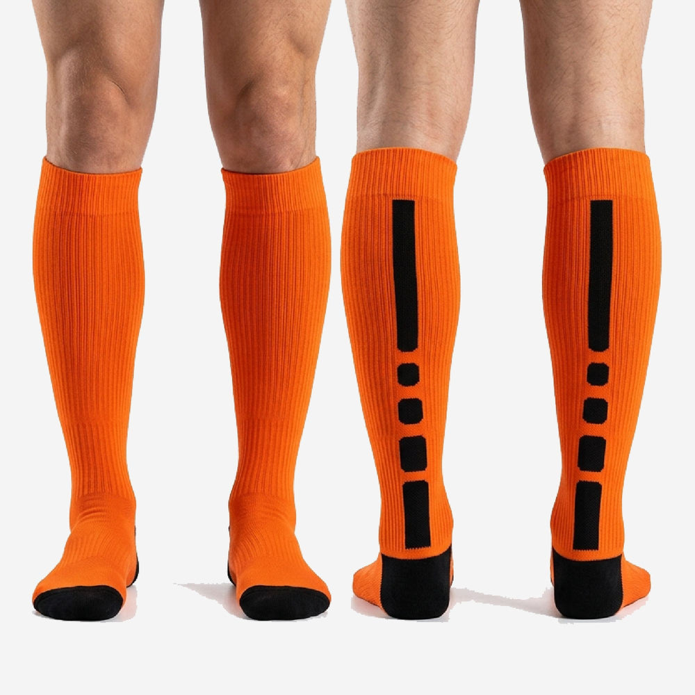 Custom Athletic Orange Soccer Socks - Moisture Wicking
