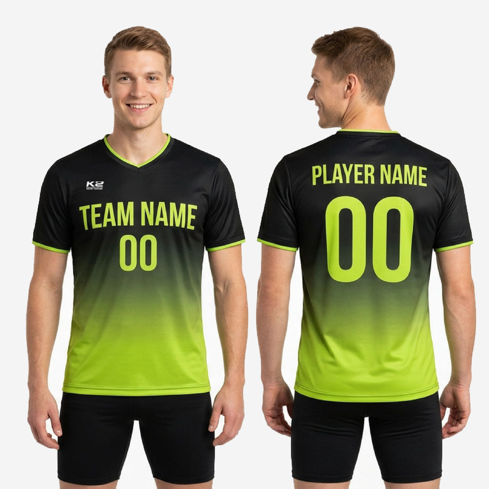 Custom Black and Neon Green Mens Custom Training Jersey - Full Sublimation