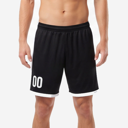 Custom Black Soccer Shorts Black - Made to Order Match Shorts