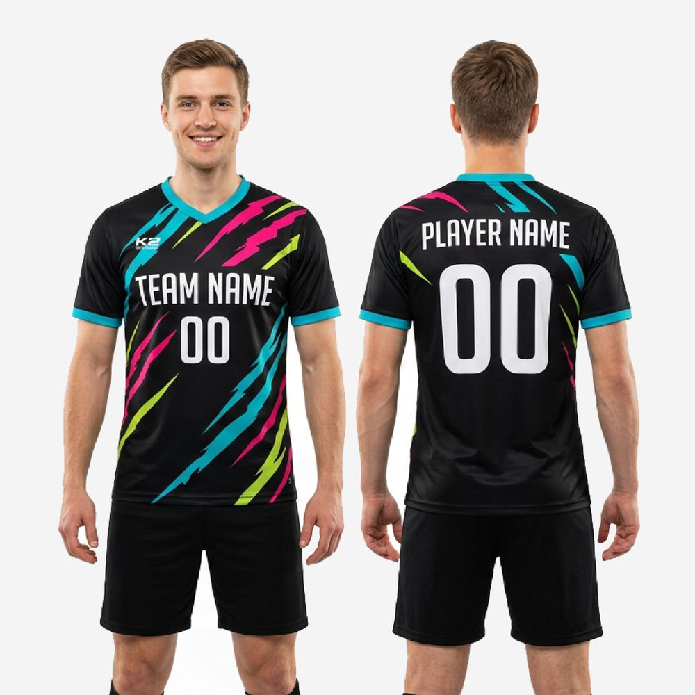 Custom Black Soccer Training Jersey | Full Sublimation