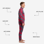 Custom red and black soccer tracksuit pants detail showing elastic waistband drawcord and ribbed ankle cuff on charcoal crimson sublimated track pants