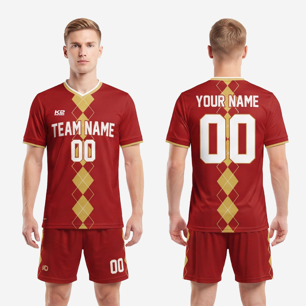 Custom Crimson Soccer Uniforms Custom Design | 2-Piece Team Kit